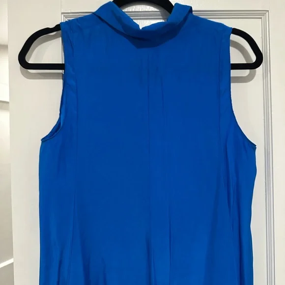 Amanda Uprichard Royal Blue Collared Mini Dress 100% Silk - Picture 11 of 16